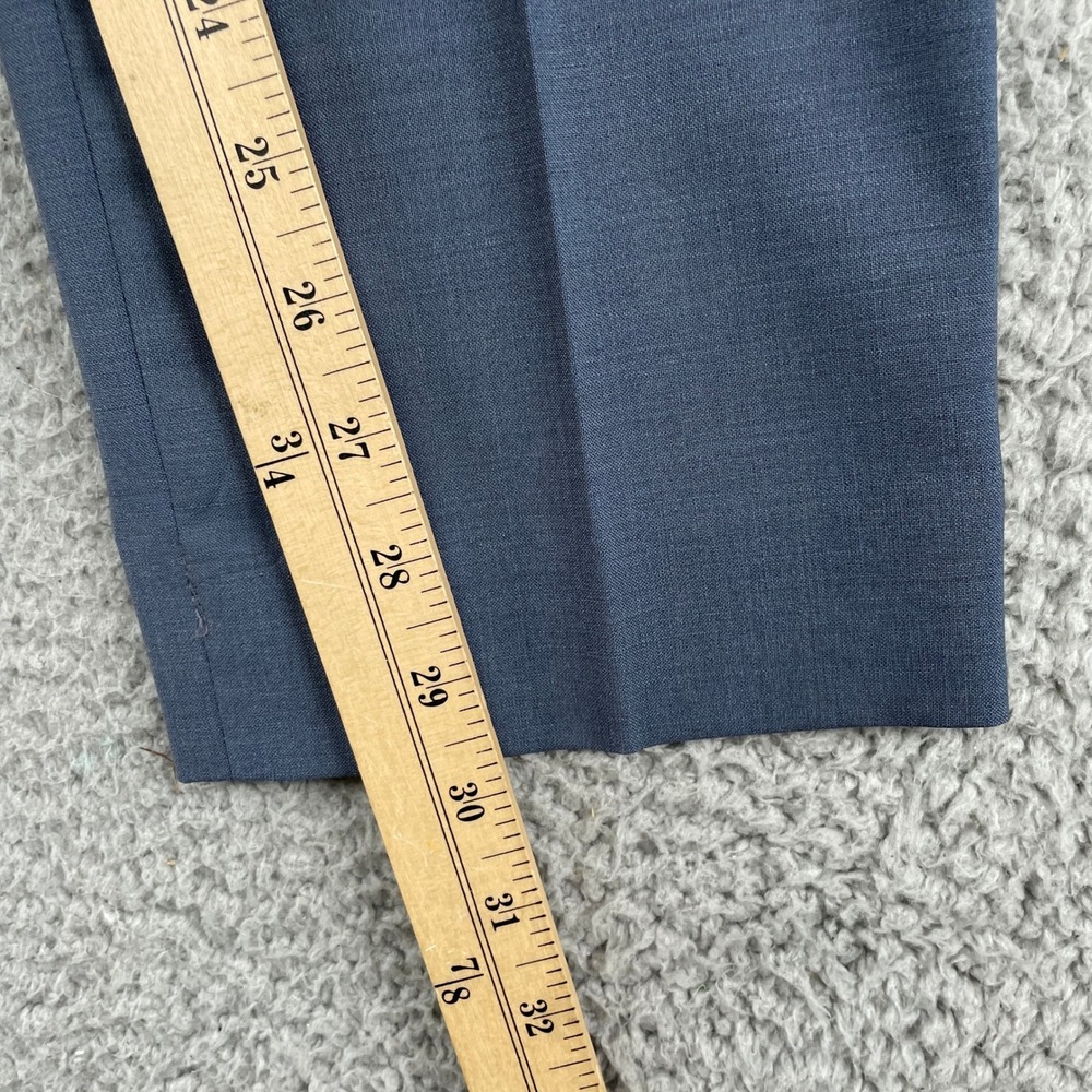 J.Crew Dress Pants Men 29x30 Blue Thompson Tapered Wool Blend Trousers - Picture 7 of 10